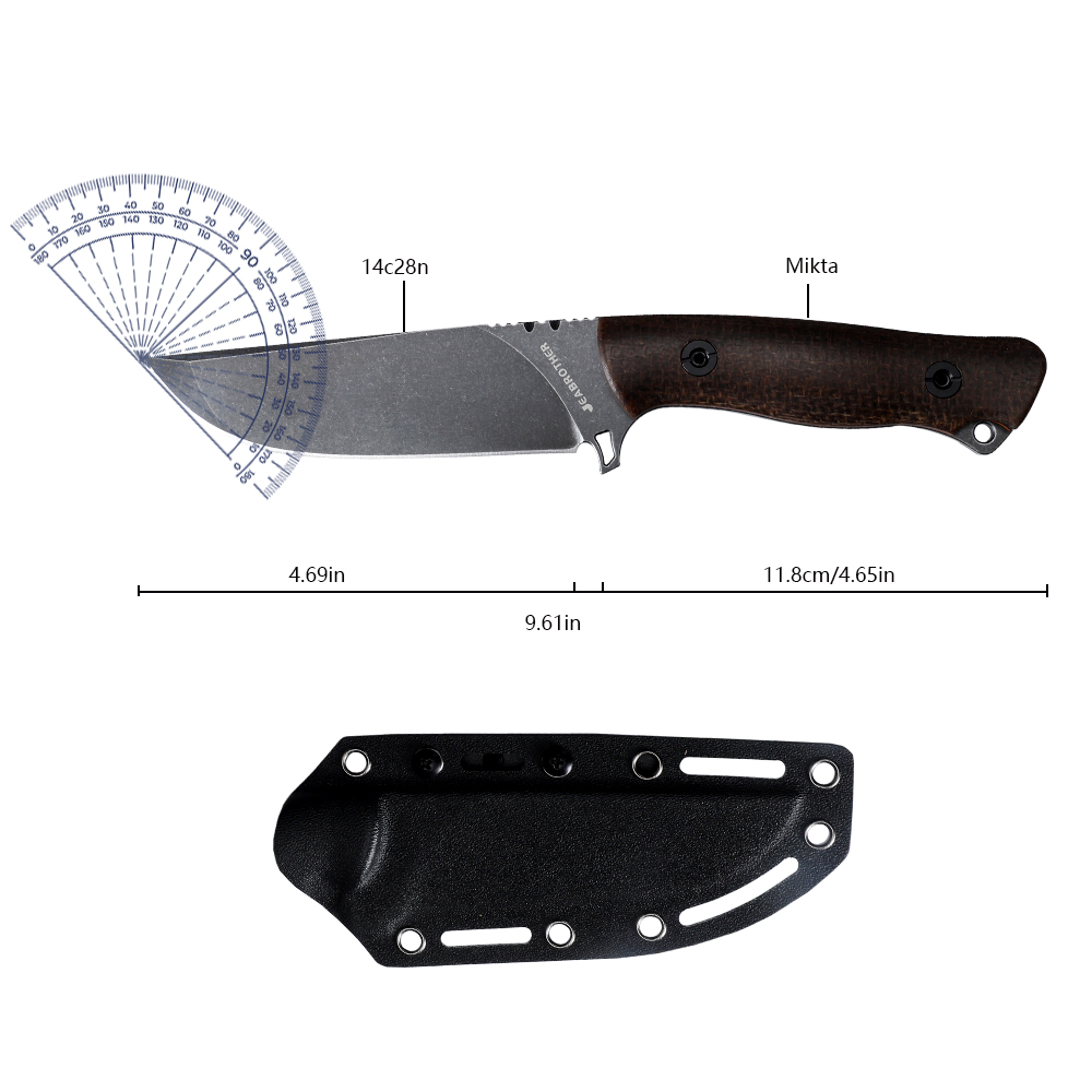 Full Tang Fixed Blade Knife wi - Bushcraft Knife Fixed review and price