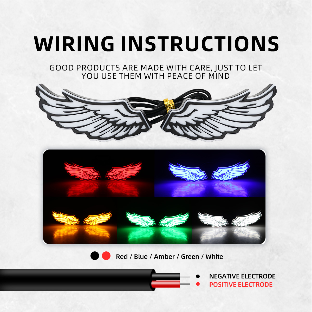 1Pair Motorcycle Angel Wings L - Sos Light Strobe review and price