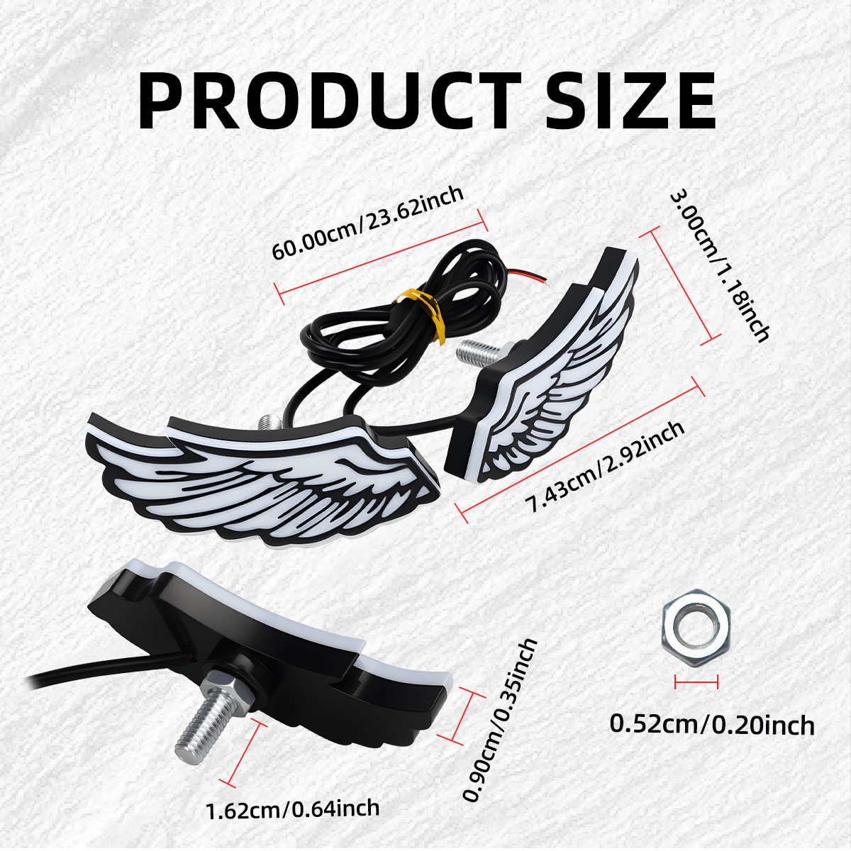 1Pair Motorcycle Angel Wings L - Sos Light Strobe review and price