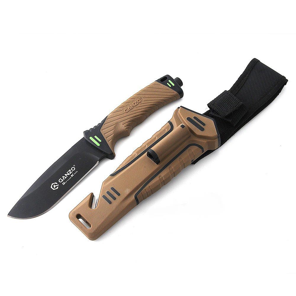 58-60HRC Ganzo G8012 knife 7cr - Bushcraft Knife Fixed review and price