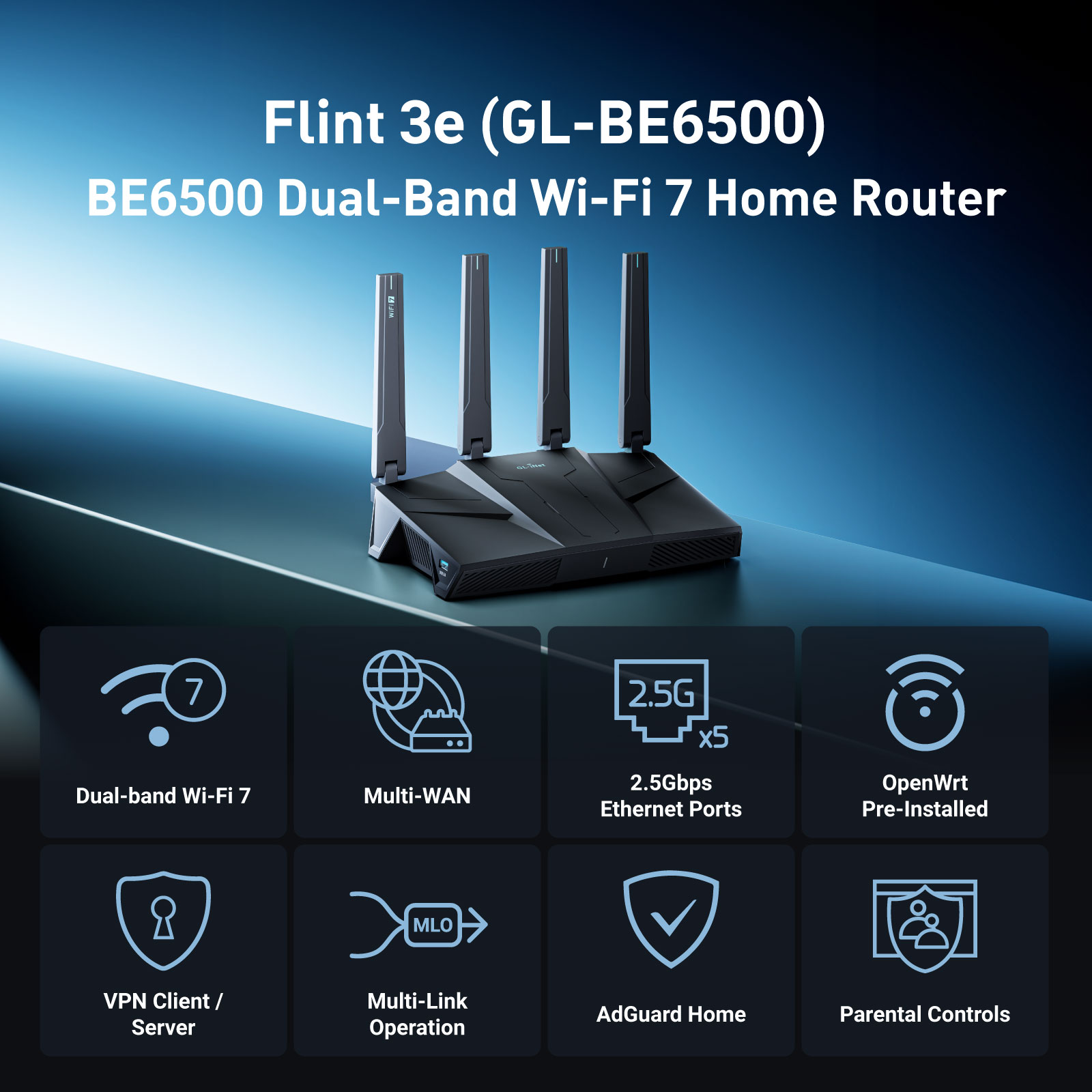 GL.iNet GL-BE6500 (Flint 3e) D - Fire Starting Kit review and price